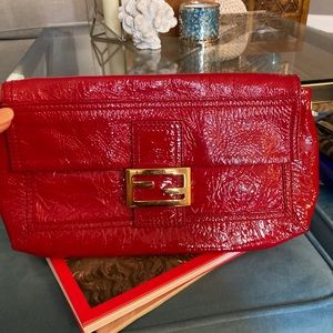 Fendi red Clutch